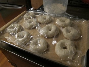 bagel dough rings